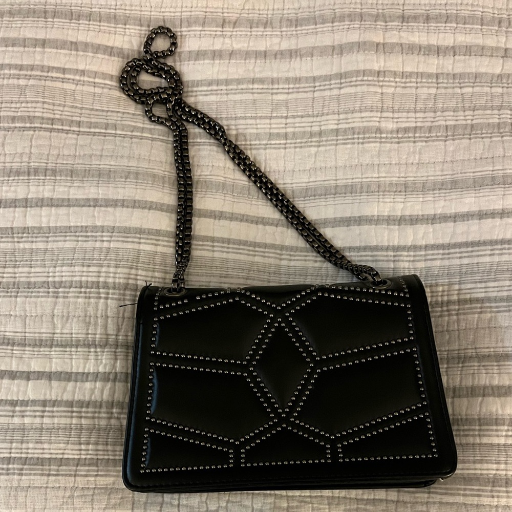 Black Studded Women's Bag - Picture 2 of 3